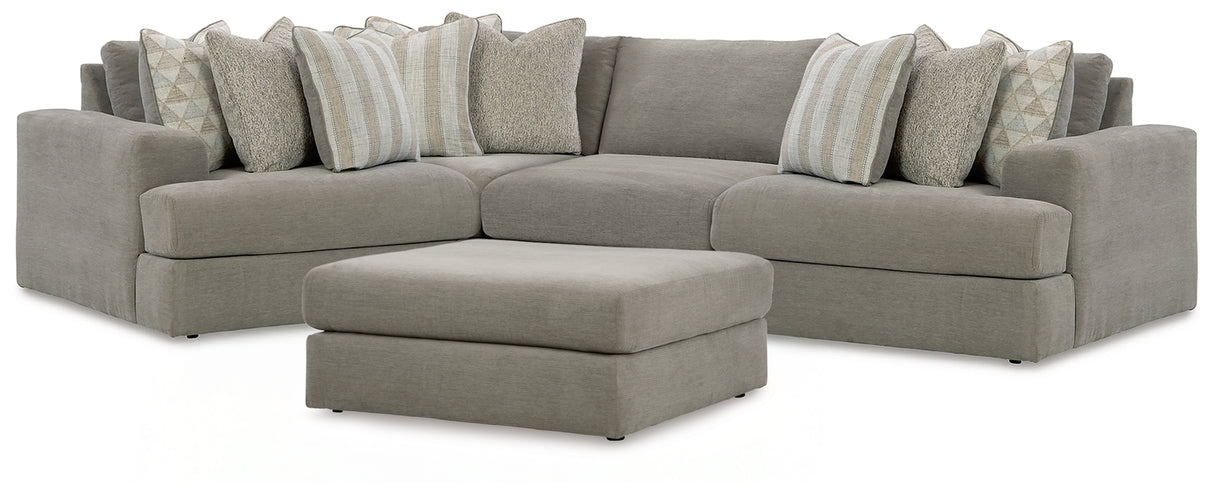 Avaliyah 4-Piece Sectional and Oversized Accent Ottoman from Ashley Furniture - Luna Furniture