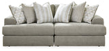 Avaliyah Ash 2-Piece Sectional Loveseat from Ashley - Luna Furniture