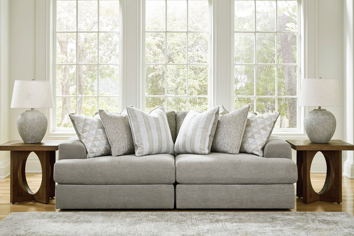 Avaliyah Ash 2-Piece Sectional Loveseat from Ashley - Luna Furniture