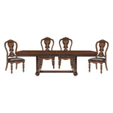 Bergen Dark Oak 5-Piece Dining Set from Homelegance - Luna Furniture