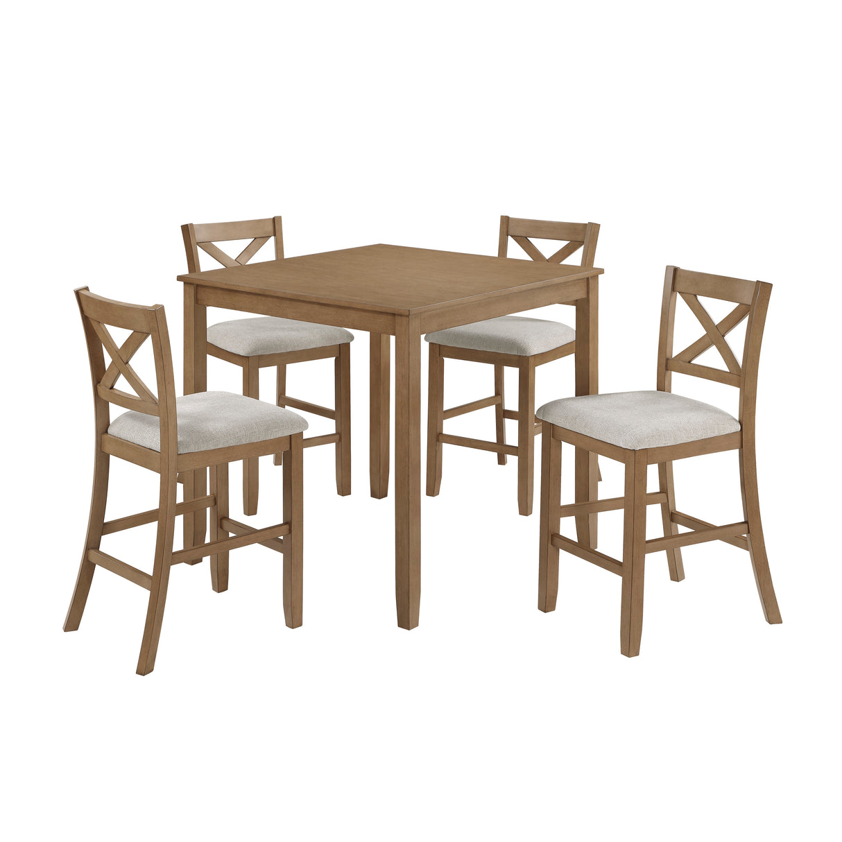 Bonner Brown/Beige 7-Piece 68" Dining Set from Homelegance - Luna Furniture