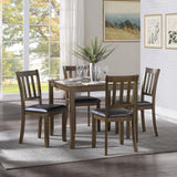 Faust Charcoal Brown 5-Piece Dining Set from Homelegance - Luna Furniture