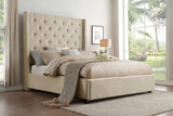 Fairborn Beige Full Bed Platform Bed with Storage Footboard from Homelegance - Luna Furniture