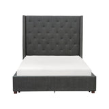 Fairborn Gray King Upholstered Platform Bed from Homelegance - Luna Furniture
