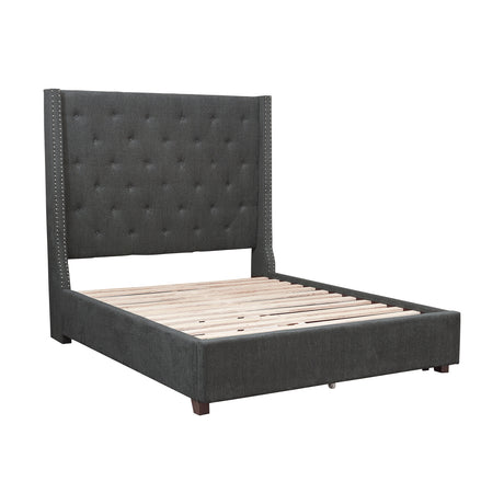 Fairborn Gray King Upholstered Storage Platform Bed from Homelegance - Luna Furniture