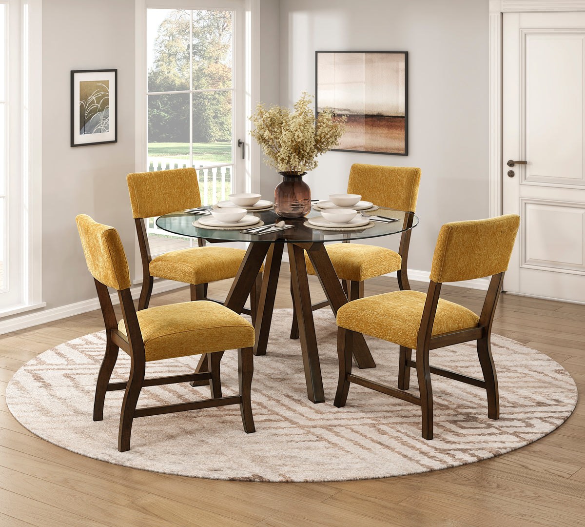 Challis Cherry/White 7-Piece Dining Set