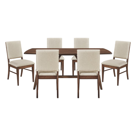 Monroe Walnut 7-Piece 71" Dining Set from Homelegance - Luna Furniture