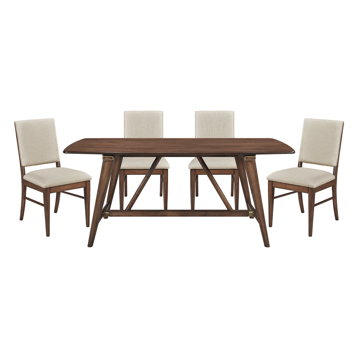 Monroe Walnut 6-Piece 71" Dining Set with Bench from Homelegance - Luna Furniture