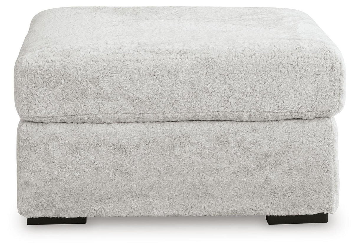 Cuddle Plush Arctic 3-Piece Sectional, Chair and Ottoman