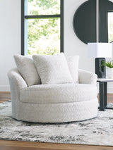 Cuddle Plush Arctic Oversized Swivel Accent Chair from Ashley - Luna Furniture