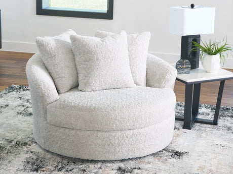 Cuddle Plush Arctic Oversized Swivel Accent Chair from Ashley - Luna Furniture