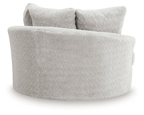 Cuddle Plush Arctic Oversized Swivel Accent Chair from Ashley - Luna Furniture