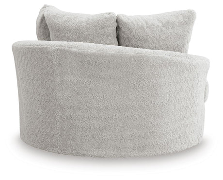 Cuddle Plush Arctic Oversized Swivel Accent Chair from Ashley - Luna Furniture