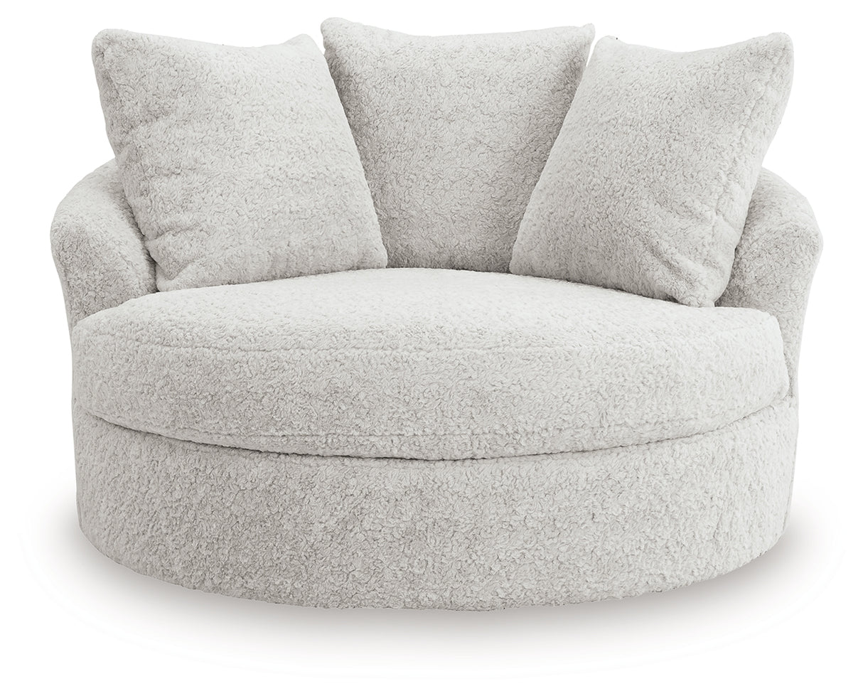 Cuddle Plush Arctic Oversized Swivel Accent Chair from Ashley - Luna Furniture