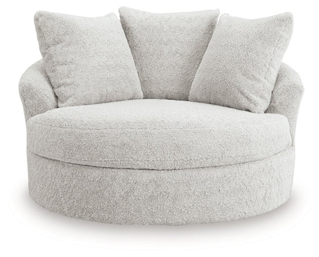 Cuddle Plush Arctic Oversized Swivel Accent Chair from Ashley - Luna Furniture