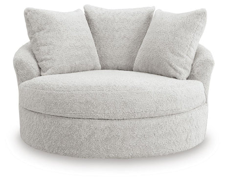 Cuddle Plush Arctic Oversized Swivel Accent Chair from Ashley - Luna Furniture