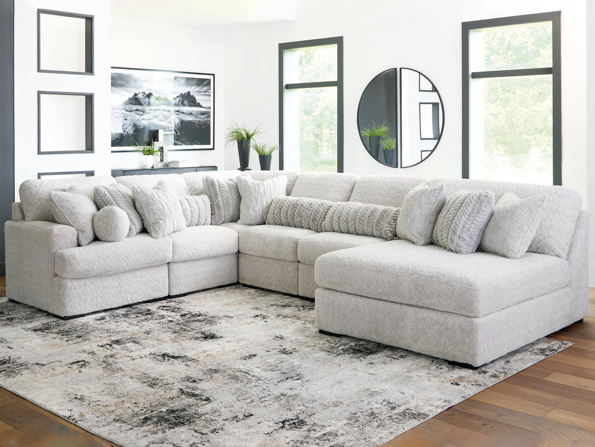 Cuddle Plush Arctic 6-Piece RAF Chaise Sectional from Ashley - Luna Furniture