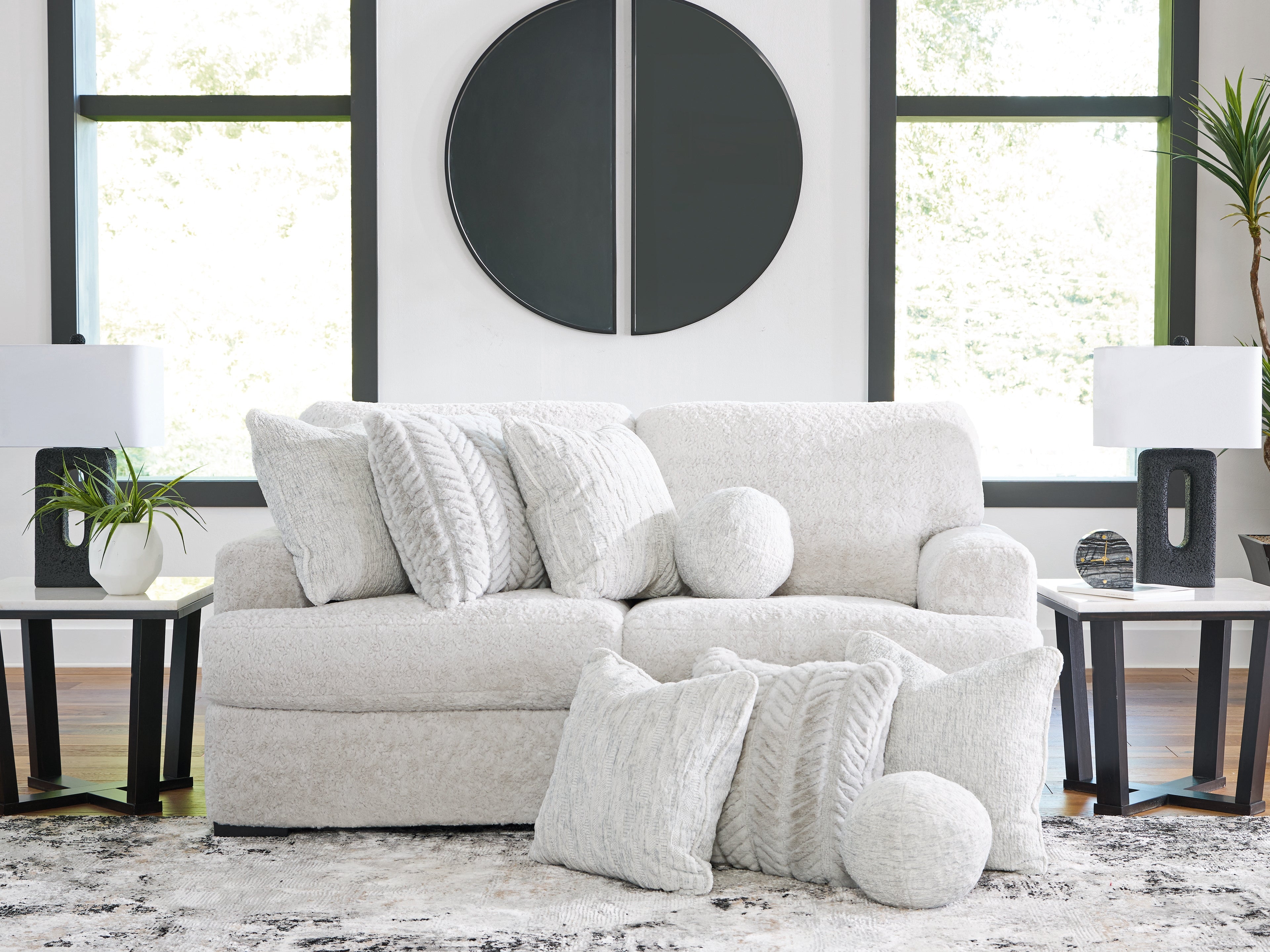 Ashley Cuddle Plush Arctic 2-Piece Loveseat – Luna Furniture