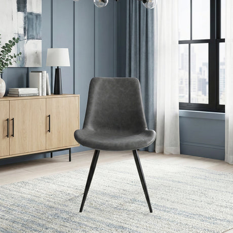Brixley Mottled Gray/Black Dining Side Chair, Set of 2 from Homelegance - Luna Furniture
