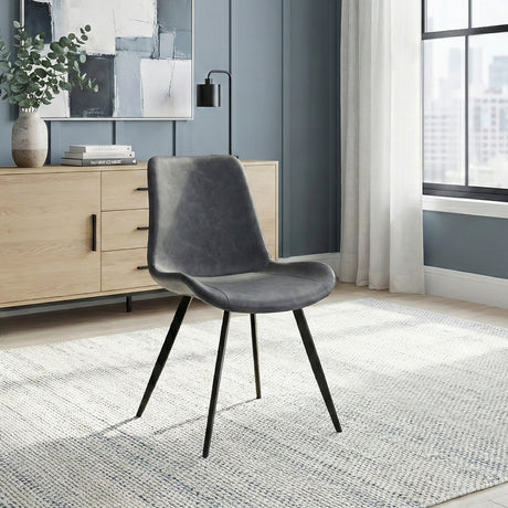 Brixley Mottled Gray/Black Dining Side Chair, Set of 2 from Homelegance - Luna Furniture