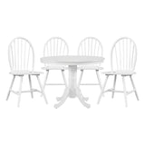 Shelby White 5-Piece Round Dining Set from Homelegance - Luna Furniture