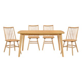 Pratter Natural Oak Dining Set from Homelegance - Luna Furniture
