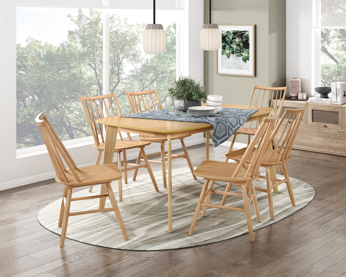 Pratter Natural Oak Dining Set from Homelegance - Luna Furniture