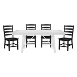 Redmond White/Black 5-Piece 72" Dining Set from Homelegance - Luna Furniture