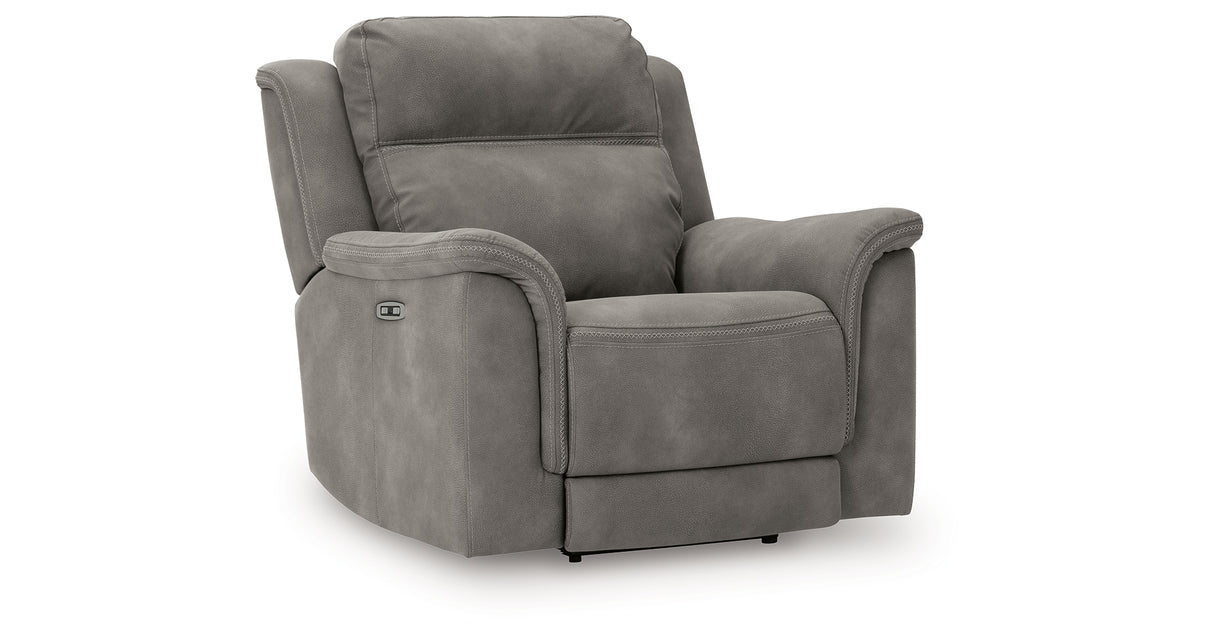 Next-Gen DuraPella Slate Power Recliner from Ashley Furniture - Luna Furniture