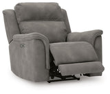 Next-Gen DuraPella Slate Power Recliner from Ashley Furniture - Luna Furniture