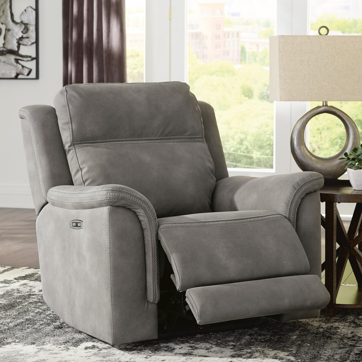 Next-Gen DuraPella Slate Power Recliner from Ashley Furniture - Luna Furniture
