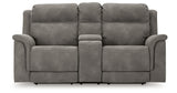 Next-Gen DuraPella Slate Power Reclining Loveseat with Console from Ashley - Luna Furniture