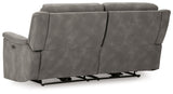 Next-Gen DuraPella Slate Power Reclining Sofa from Ashley - Luna Furniture