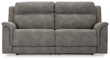 Next-Gen DuraPella Slate Power Reclining Sofa from Ashley - Luna Furniture