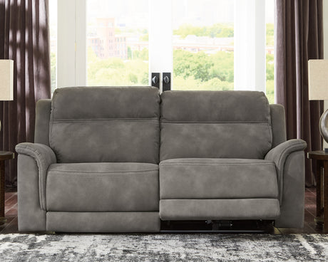 Next-Gen DuraPella Slate Power Reclining Sofa from Ashley - Luna Furniture