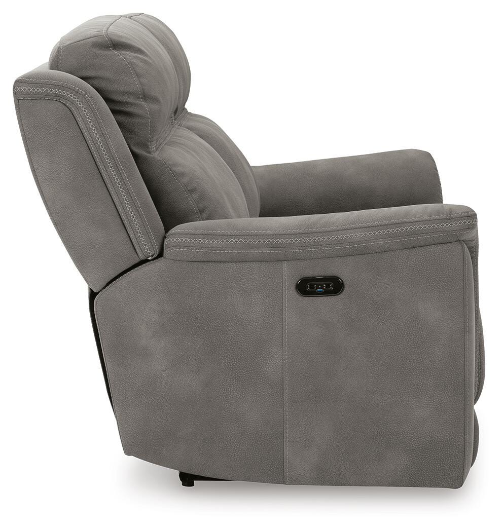 Next-Gen DuraPella Slate Power Reclining Sofa from Ashley Furniture - Luna Furniture