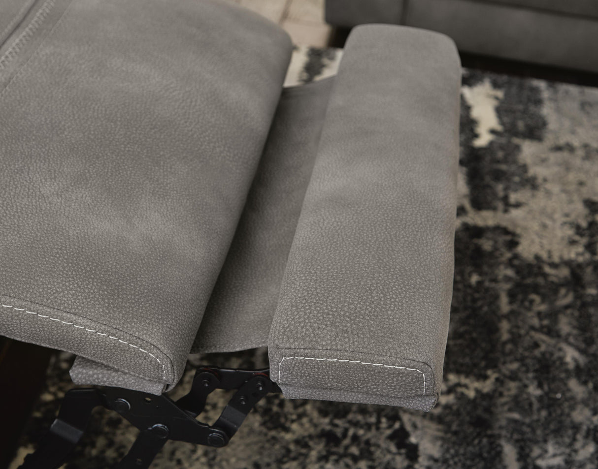 Next-Gen DuraPella Slate Power Recliner from Ashley Furniture - Luna Furniture