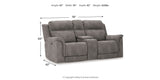 Next-Gen DuraPella Slate Power Reclining Loveseat with Console from Ashley - Luna Furniture