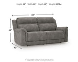 Next-Gen DuraPella Slate Power Reclining Sofa from Ashley Furniture - Luna Furniture