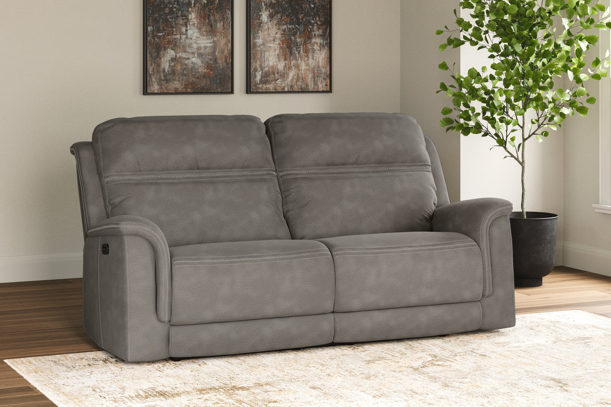 Next-Gen DuraPella Slate Power Reclining Sofa from Ashley - Luna Furniture