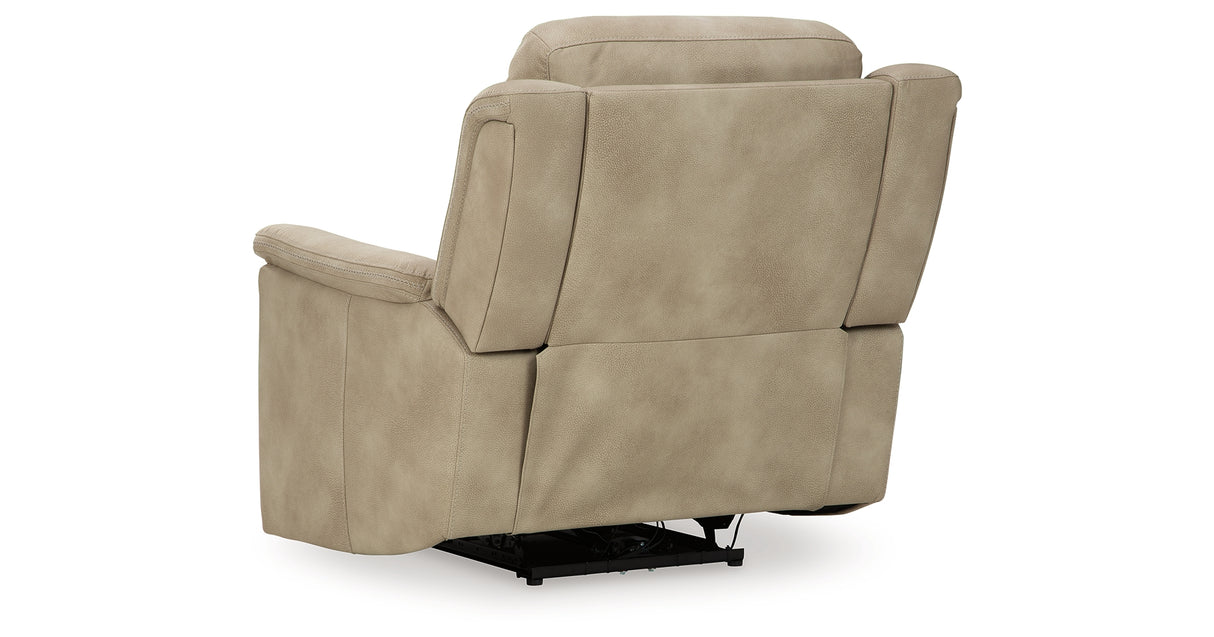 Next-Gen DuraPella Sand Power Recliner from Ashley Furniture - Luna Furniture