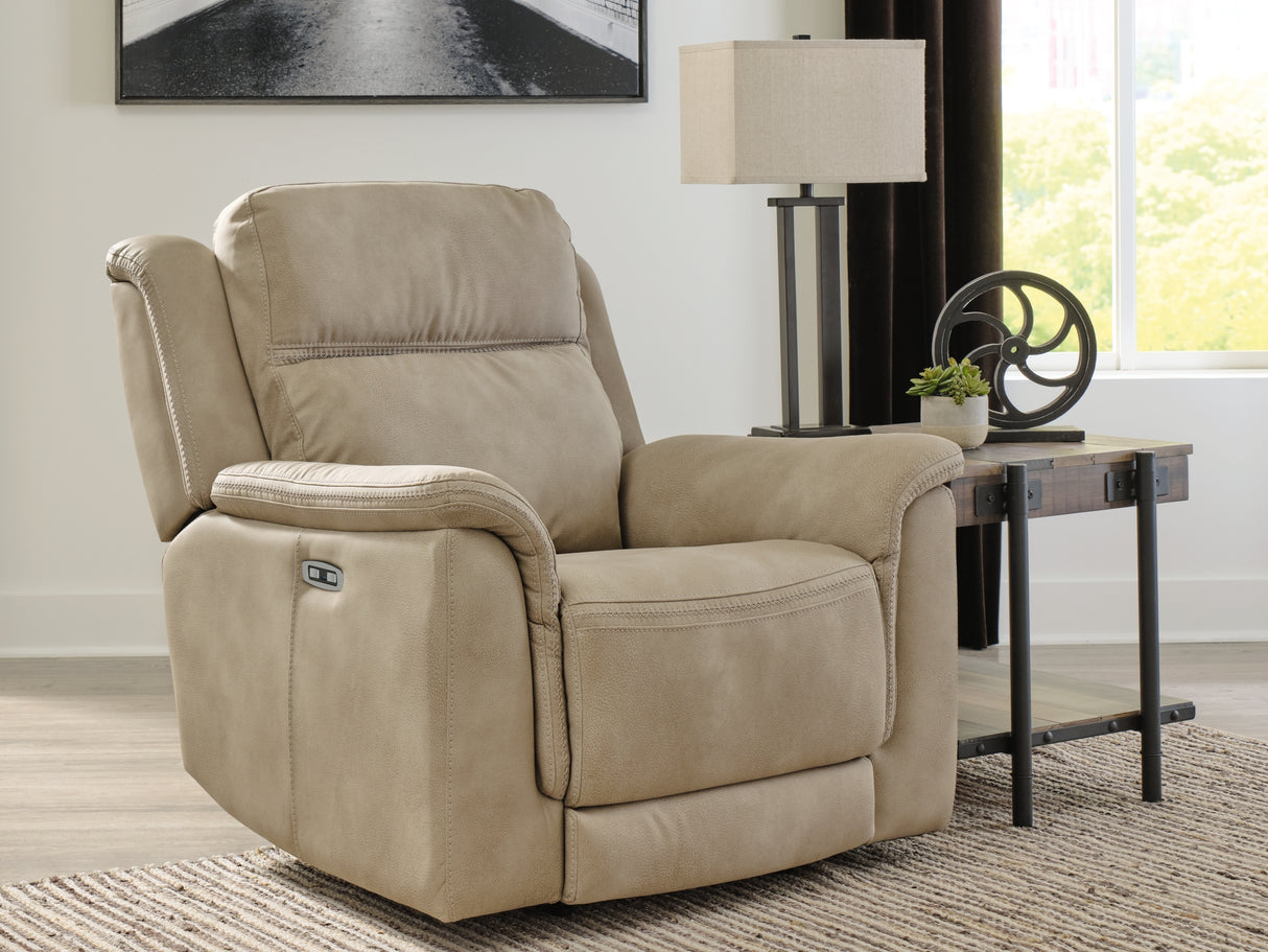 Next-Gen DuraPella Sand Power Recliner from Ashley Furniture - Luna Furniture