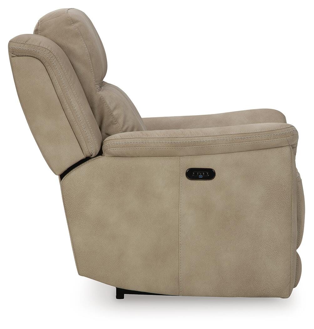 Next-Gen DuraPella Sand Power Recliner from Ashley Furniture - Luna Furniture