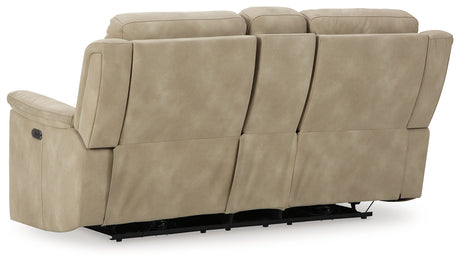 Next-Gen DuraPella Sand Power Reclining Loveseat with Console from Ashley - Luna Furniture