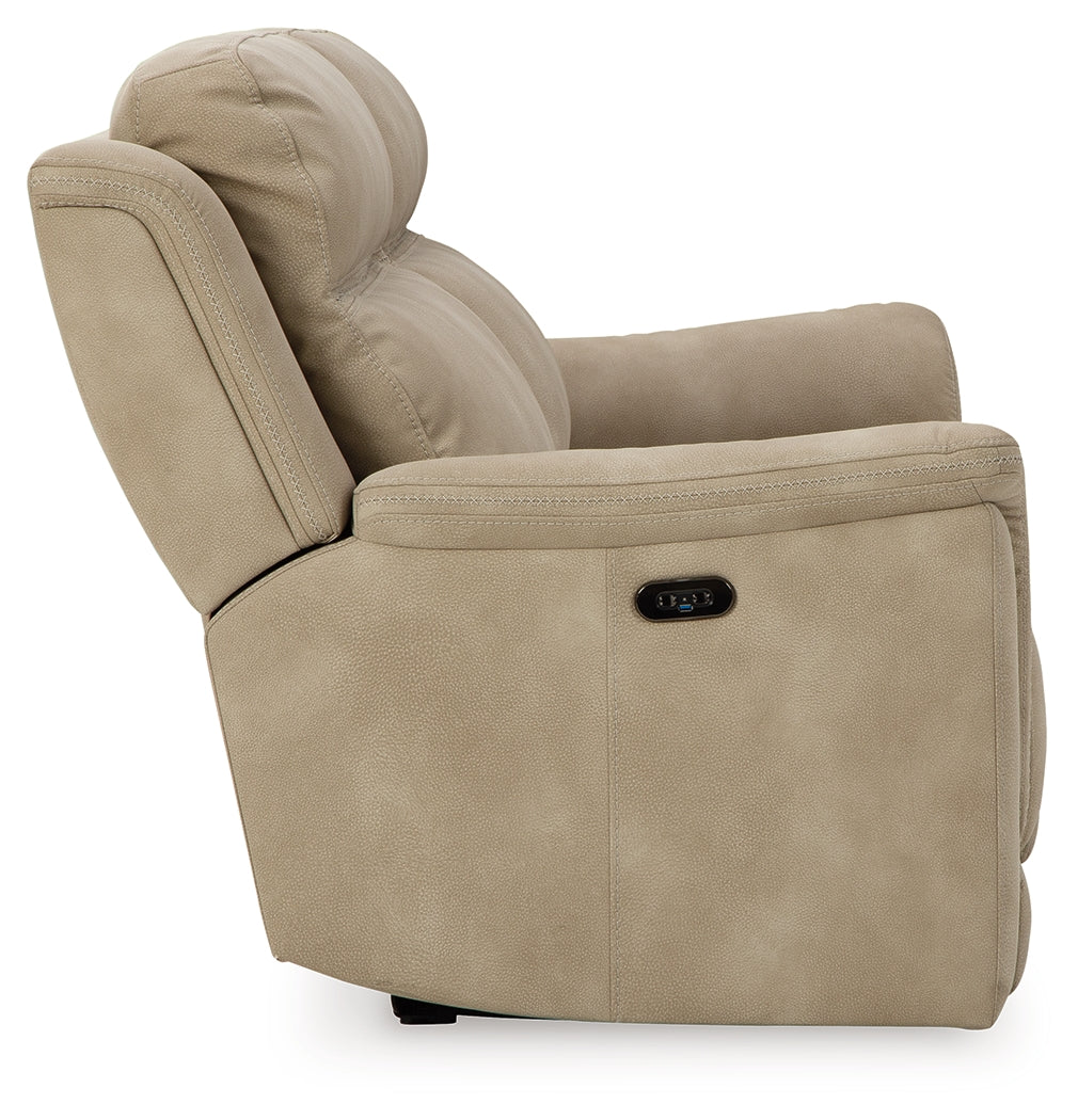 Next-Gen DuraPella Sand Power Reclining Sofa from Ashley - Luna Furniture