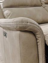 Next-Gen DuraPella Sand Power Recliner from Ashley Furniture - Luna Furniture