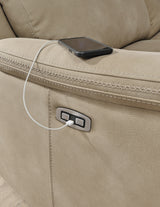 Next-Gen DuraPella Sand Power Recliner from Ashley Furniture - Luna Furniture
