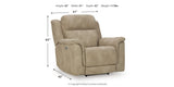 Next-Gen DuraPella Sand Power Recliner from Ashley Furniture - Luna Furniture