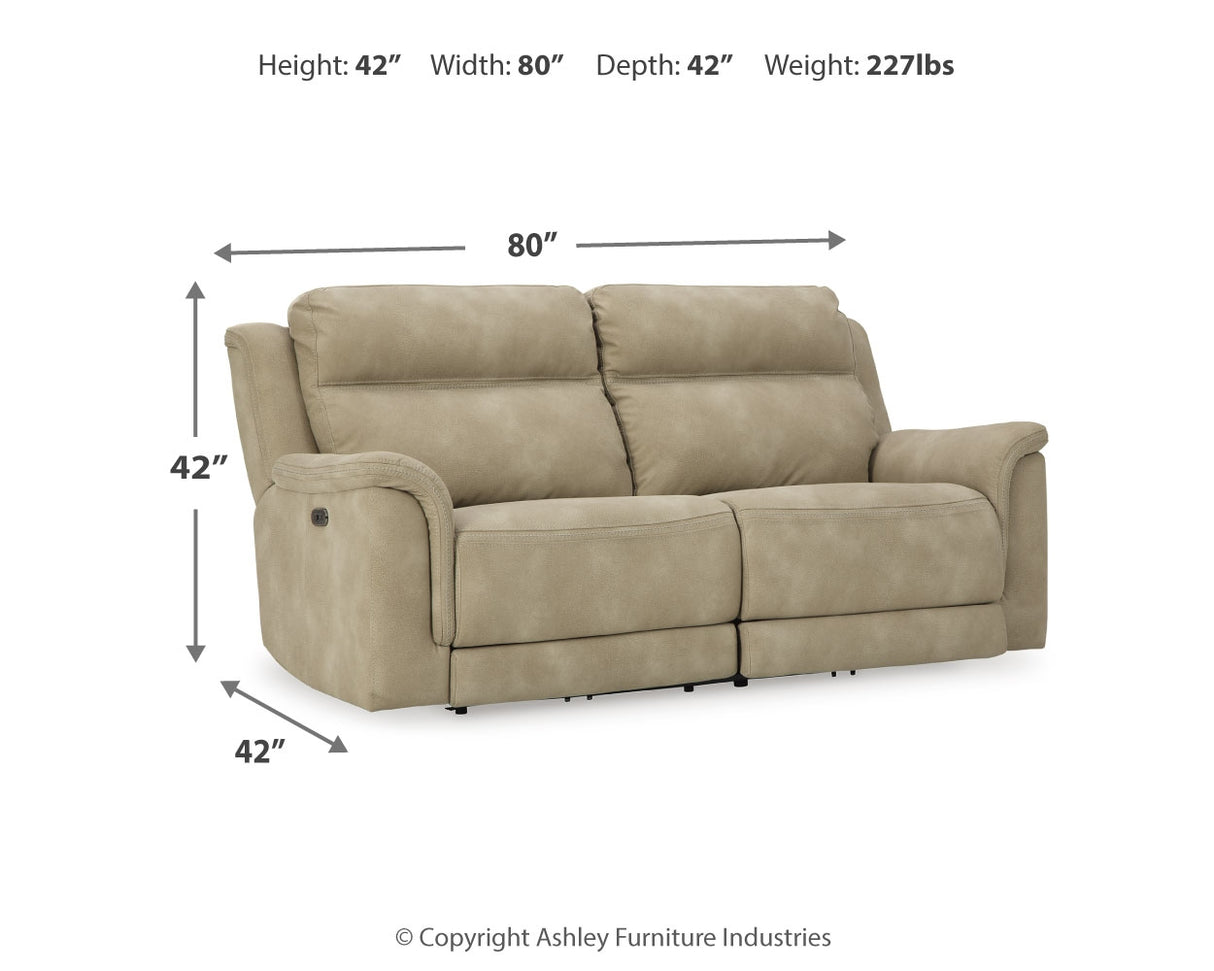 Next-Gen DuraPella Sand Power Reclining Sofa from Ashley - Luna Furniture