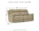 Next-Gen DuraPella Sand Power Reclining Sofa from Ashley - Luna Furniture